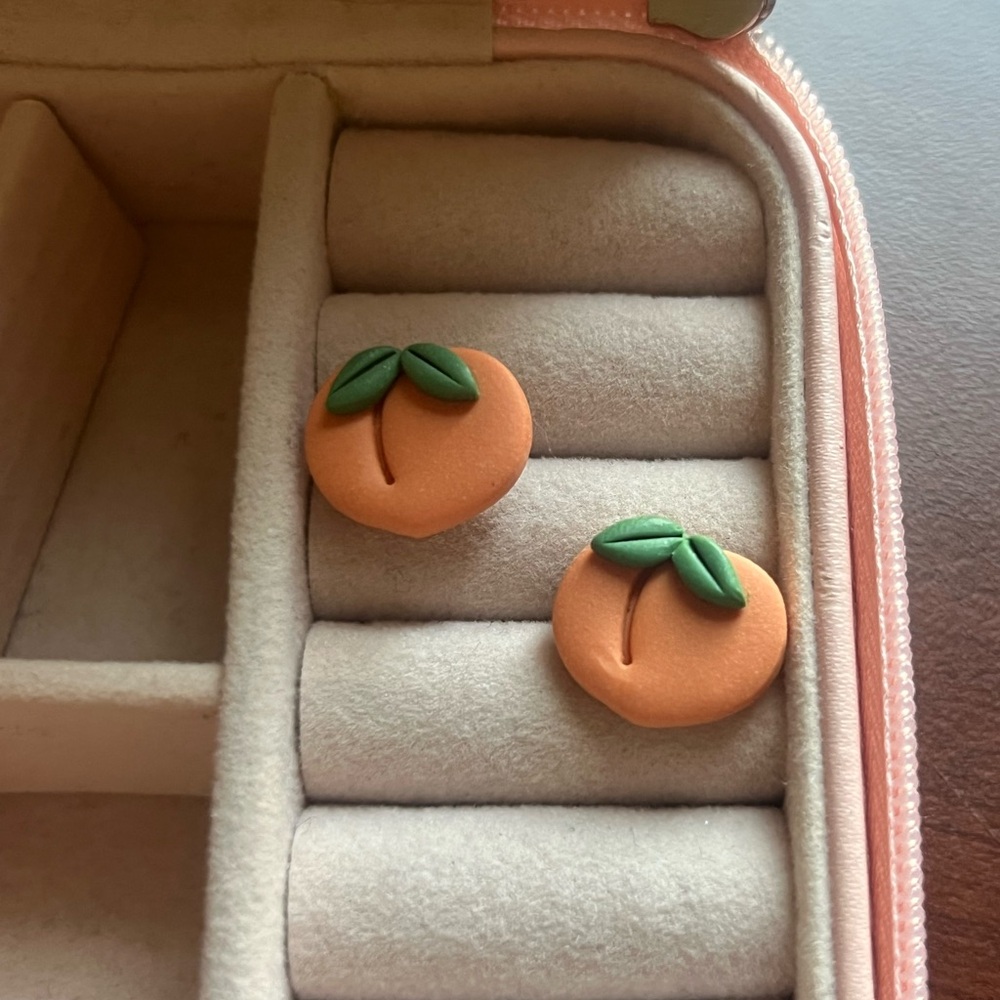 Peach Shaped Earrings